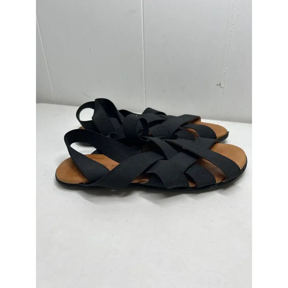 Gentle Souls by Kenneth Cole Bari Elastic Strap Sandals in Black Size 7.5 - Picture 4 of 6